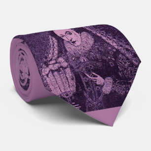 Corbata Reina Isabel I en papel morado