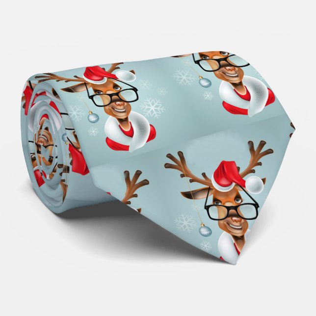 Corbata Reindeer Santa Fun Humor (Enrollado)