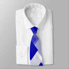 Corbata Relación abstracta de argyle azul blanco personali