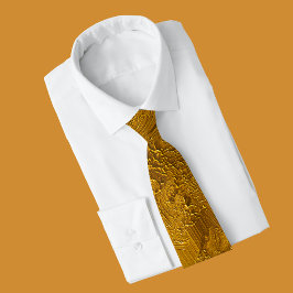 Corbata Relieve metalizado dorado elegante