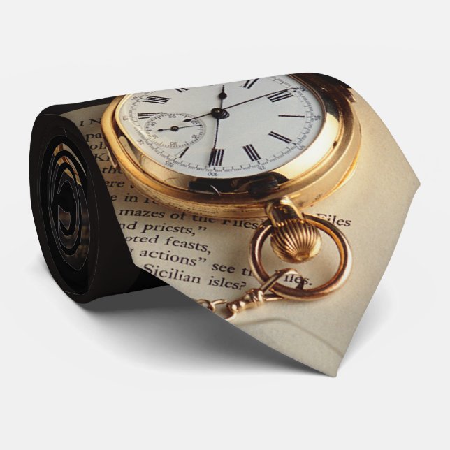 Corbata Reloj elegante viejo elegante (Enrollado)