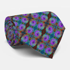 Corbata Remolino Líquido Abstracto Retro Groovy Color Purp
