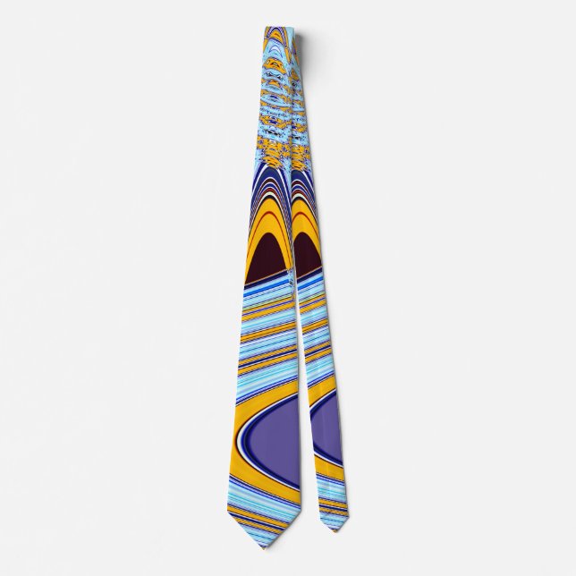 Corbata Remolinos enrrollados azules (Anverso)