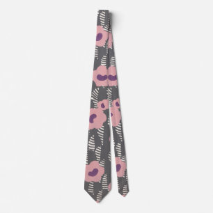Corbata René Crevel vintage floral rosa Art Déco francés