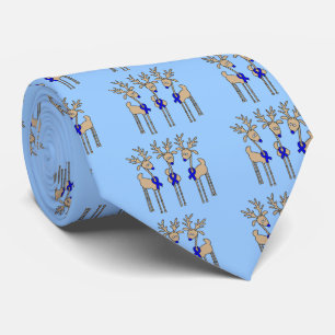 Corbata Reno de cinta azul