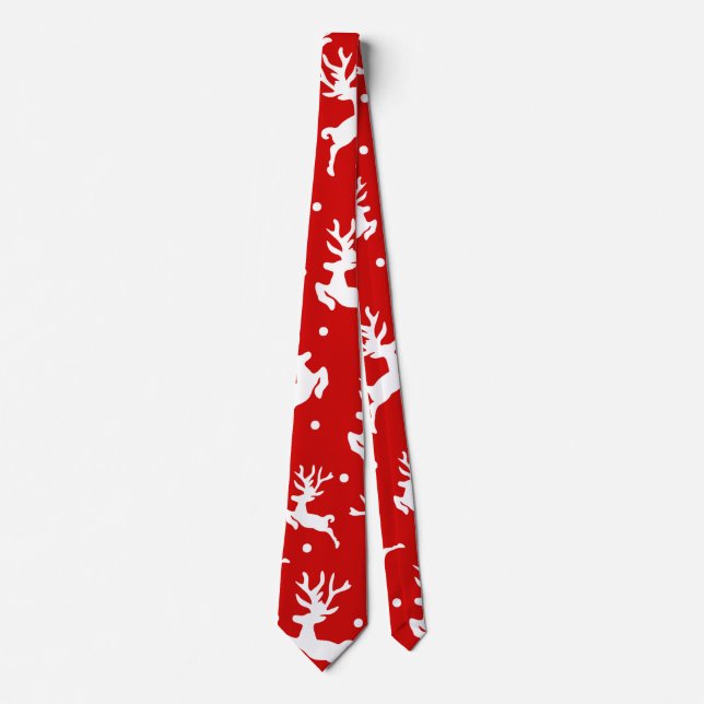 Corbata Renos rojos de Feliz Navidad  (Anverso)