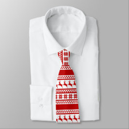 Corbata Renos rojos de impresión nórdicos personalizados
