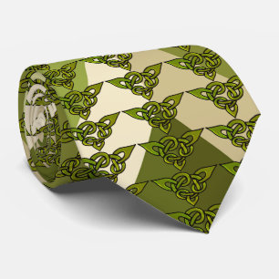 Corbata Repetición de nudo celta triangular sobre zigzag j