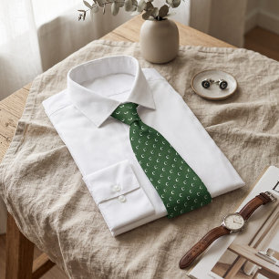 Corbata Repetir letra de monograma personalizado verde bos