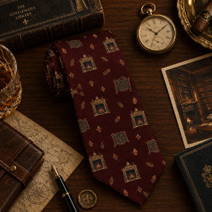 Corbata Repisas de chimenea de dinero antiguo burgundy