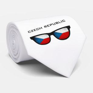 Corbata República Checa sombras personalizado de texto y c