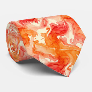 Corbata Resplandor de puesta de sol luminosa Tinta abstrac