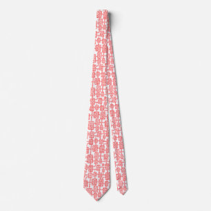 Corbata Resumen 041113 - Rosa tropical en negro