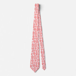 Corbata Resumen 041113 - Rosa tropical en negro