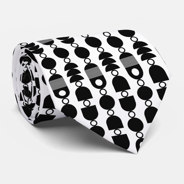 Corbata Resumen 140823 - Negro (Enrollado)