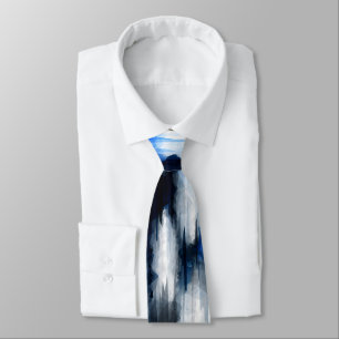 Corbata Resumen azul y blanco