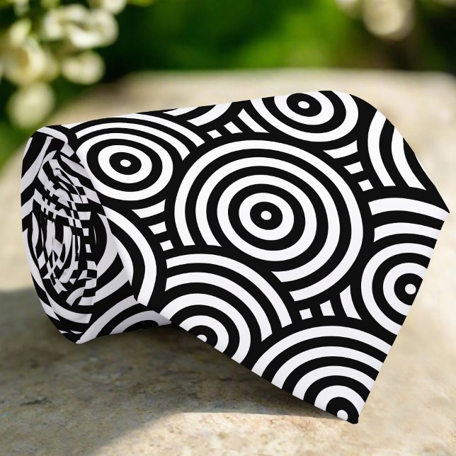 Corbata Resumen Círculos blancos negros Fondo (Subido por el creador)