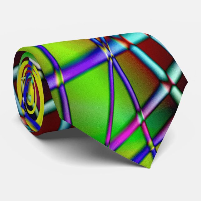 Corbata Resumen colorido (Enrollado)