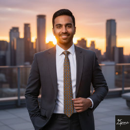 Corbata Resumen de arte faraónico Corazón de cuello