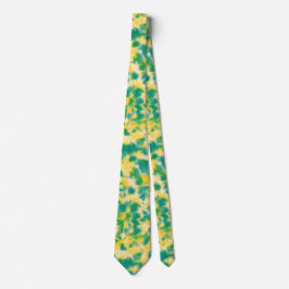 Corbata Resumen de color de agua verde y amarillo tinte