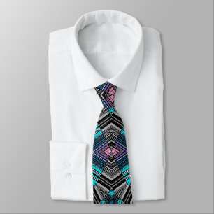 Corbata Resumen de etno triba de folk con rayas ornamental