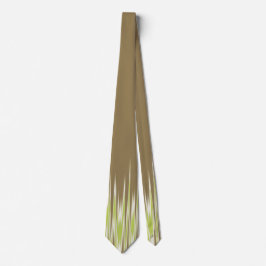 Corbata Resumen de fuego y lluvia Zig Zag Khaki de dos lad