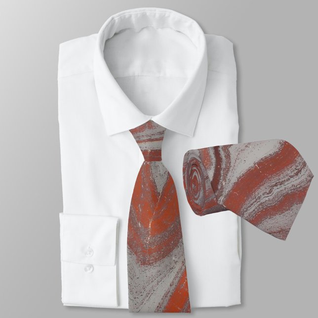 Corbata Resumen de gris y piedra roja (Subido por el creador)