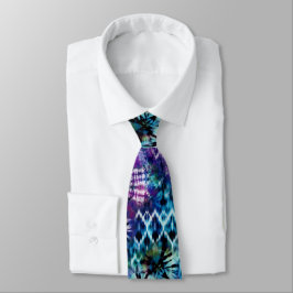 Corbata Resumen de la marea azul hawaiana tinte del cuello