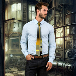 Corbata Resumen de la marea fractal metálica Techno