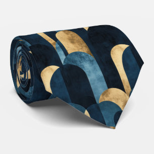 Corbata Resumen de la Marina de Oro Azul