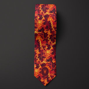 Corbata Resumen de lava fluorescente feroz