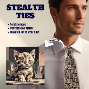 Corbata Resumen De Los Tiempos De Cuello Stealth De Gato G