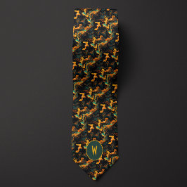 Corbata Resumen de oro verde de Molten