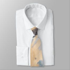 Corbata Resumen de oro y azul