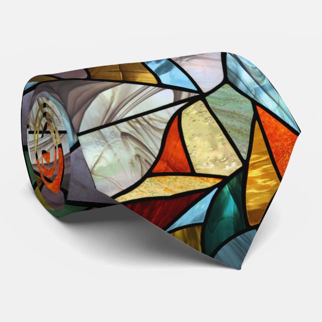 Corbata Resumen de vidrio multicolor (Enrollado)