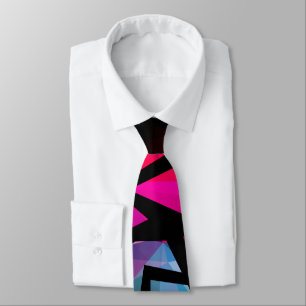 Corbata Resumen del dar geométrico del graffiti poligonal 