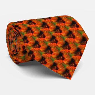 Corbata Resumen Diseño Marrón Y Naranja