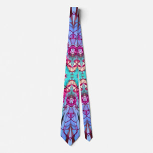Corbata Resumen en turquesa y magenta