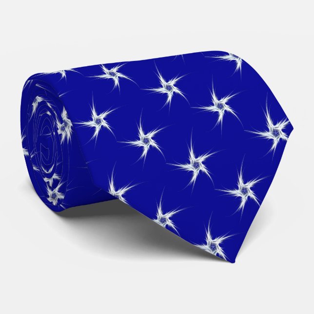Corbata Resumen: Estrellas fractales patrióticas Necktie (Enrollado)