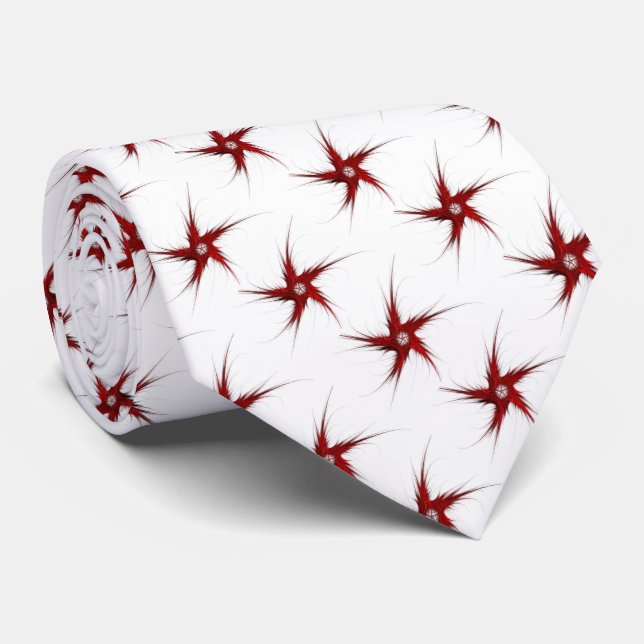 Corbata Resumen: Estrellas fractales patrióticas Necktie (Enrollado)