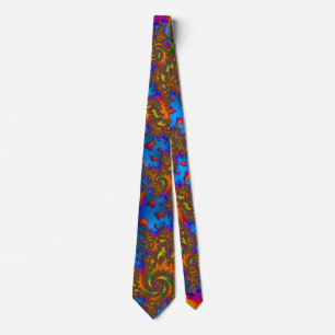 Corbata Resumen fractal psicodélico del huracán Alley