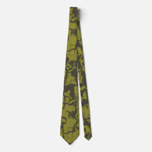 Corbata Resumen gris y verde
