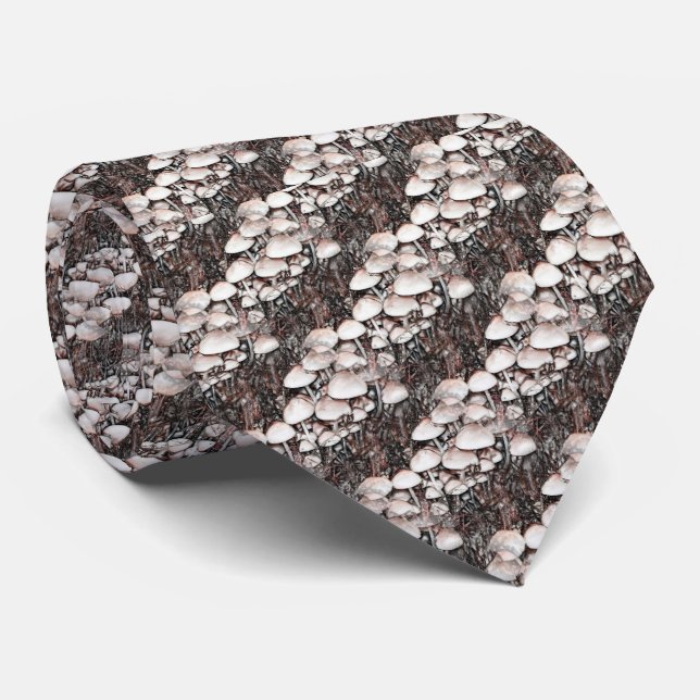 Corbata Resumen hongos diversión naturaleza arte (Enrollado)