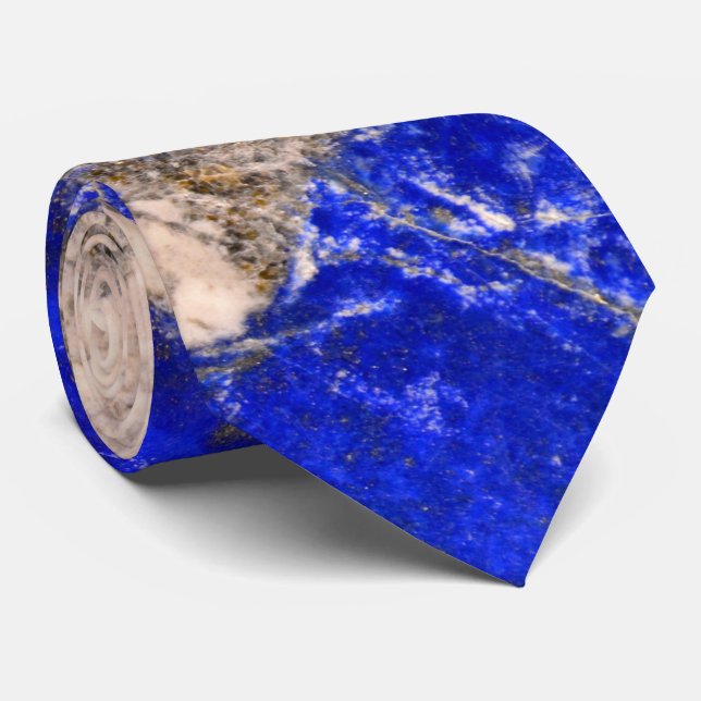 Corbata Resumen Lapis Lazuli Blue Granite (Enrollado)