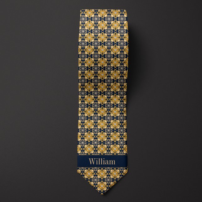 Corbata Resumen Marigold Floral (Subido por el creador)
