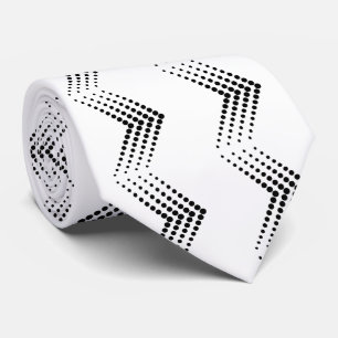 Corbata Resumen Medio tono Doble Zigzag Chevron