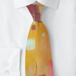 Corbata Resumen moderno Arte de color amarillo acuático<br><div class="desc">Un cuadro acuático abstracto contemporáneo de colores cálidos. Ocres amarilla,  rosa,  naranja y crema. Arte original de Nic Squirrell.</div>