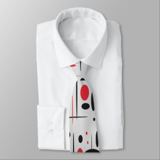 Corbata Resumen moderno rojo y negro