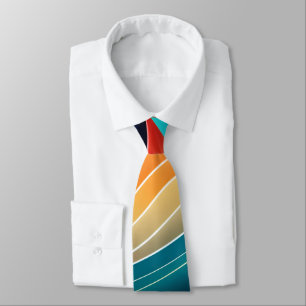 Corbata Resumen Olas oceánicas patrón arcoiris