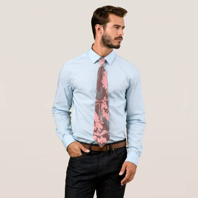 Corbata Resumen Patrón exclusivo rosa marrón (In situ)